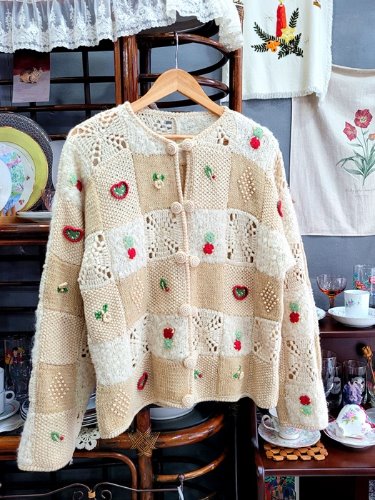 [handmade] lovely patchwork homemade cardigan