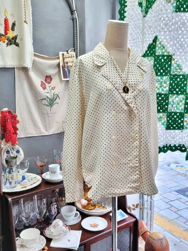 [kvell] classic dot double blouse