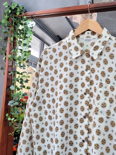 [SPACEKON] antique pattern over shirt