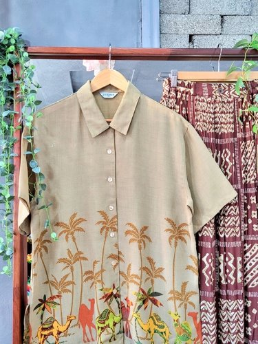 [ETOFFER] bottom summer pattern natural shirt