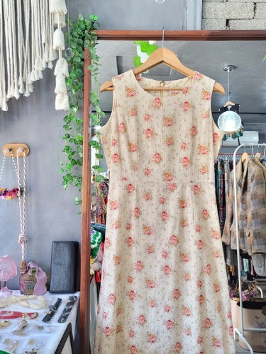 [YOCCO] romantic garden motive cotton dress