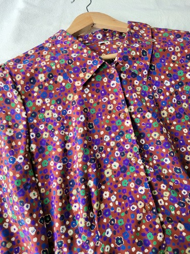 unique color designed flower blouse