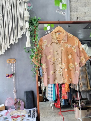 [IDOLE] gradation flower patterned summer shirt