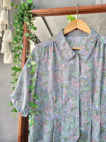 forest motive vintage blouse