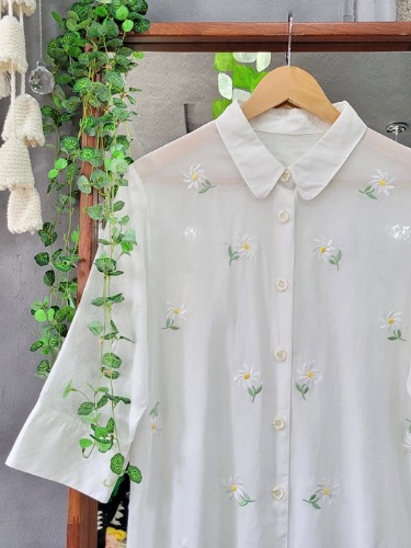 [GRISGRES] daisy pointed pure blouse