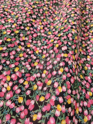 tiny tulip pattern midi skirt