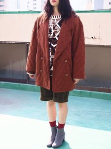 brick quilting double jacket