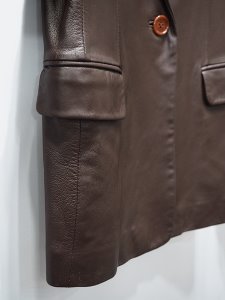 [PIERRE BALMAIN] brown sheepskin single jacket