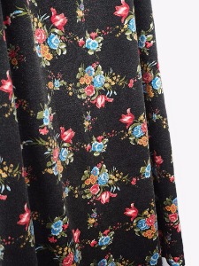 feminine flower handmade maxi skirt