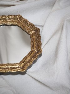 8 angles antique gold mirror