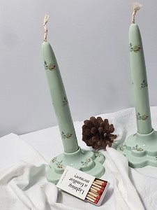 [ENGLAND] antique flower everlasting candle set