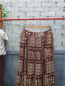 [CRYSTAL BEAM] hippie mood long pleats skirt