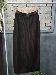[first bell] cosy brown wool maxi skirt