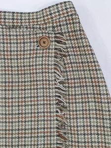 [NASTEEN] classic check pattern wrap skirt