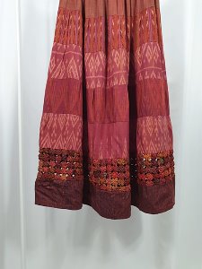 india pattern maxi skirt