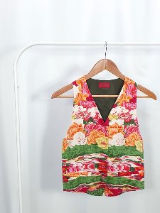 [KENZO PARIS] vivid flower retro vest