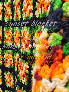 [AMERICA] sunset motive blanket