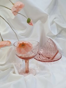 casual rose wine glass