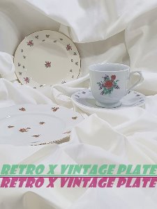 [CHINA winley] vintage flower cup set
