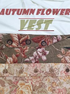 autumn flower vest