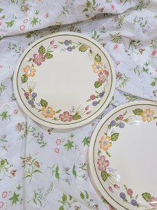 [BILTONS] vintage flower garden plate set / 2EA, 1SET