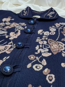 [Jareuse] unique button line wool half coat