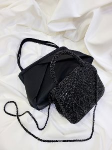 folding design chic black bag