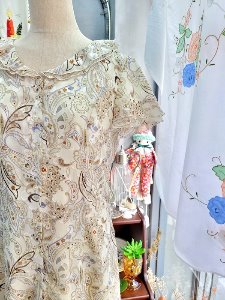 elegant paisley pattern chiffon dress
