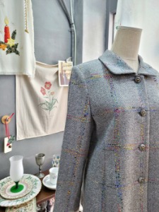 [SaYeRne] colorful stitch pointed wool jacket