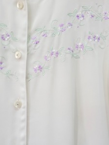 [PILMATE] retro purple flower blouse