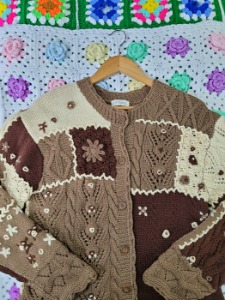 [Bell Palace] cozy lovely mood chocochip cookie cardigan